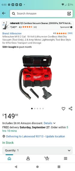 Millwaukee M18 Wet Dry Vac