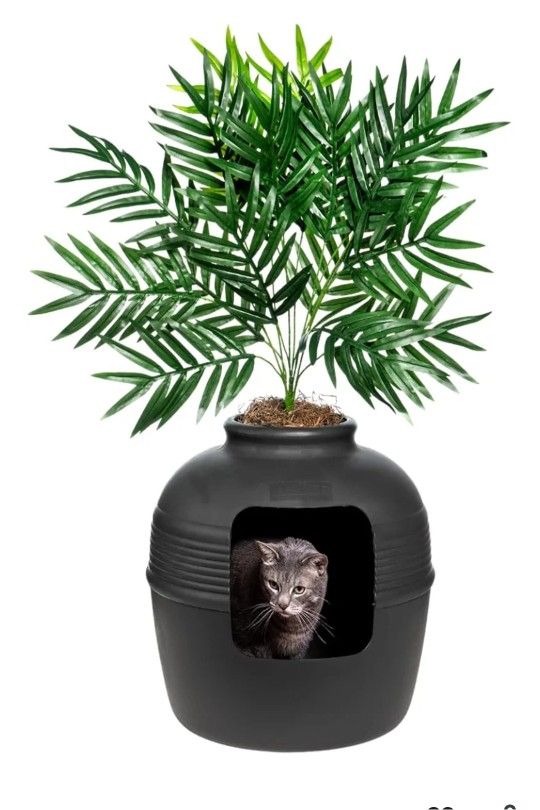Hidden Litter Box β Decorative Plant Design