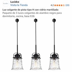 (#40906) Lucidce H-Type Track Pendant Lights, Set of 3