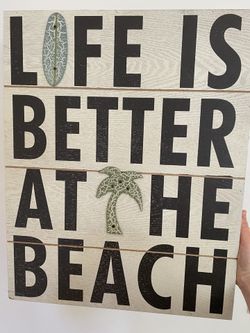 Beach sign