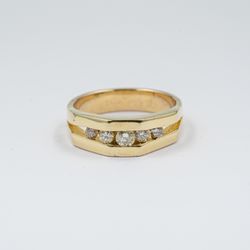 Chunky Channel Set Diamond Ring