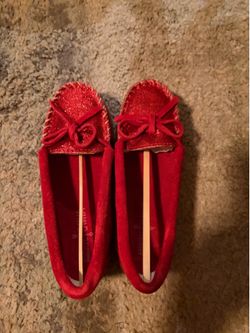 Glittery Red Children Slippers