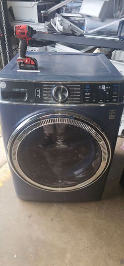 Make Offer Ge Profile Front Load Stackable Washer And Electric Steam Dryer Set