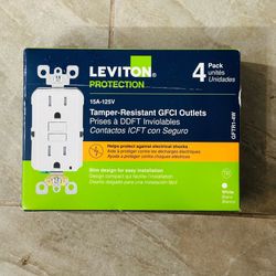 Leviton 4 pack 15A TR GFCI Electrical Outlet Outlets