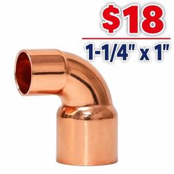 Copper Reduce Elbow 1-1/4" x 1"