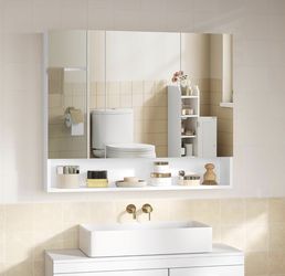 Bathroom Wall Mirror Cabinet with Storage