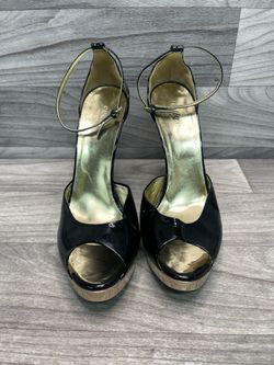 Gucci Black Patent Ankle Strap Heels (A1D003817)
