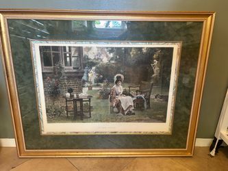 “In The Shade” by Marcus Stone Framed Art Print