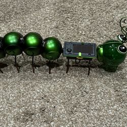 Metal Caterpillar Solar Outdoor Garden Lighted Garden Décor (12” long)