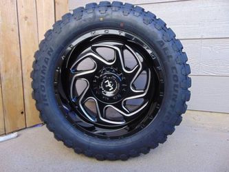 LT 33 12.50 20 Ironman Tires 20X10 Motiv Black/Milled 6Lug Rims*-19MM* - $2,000 (Aurora)