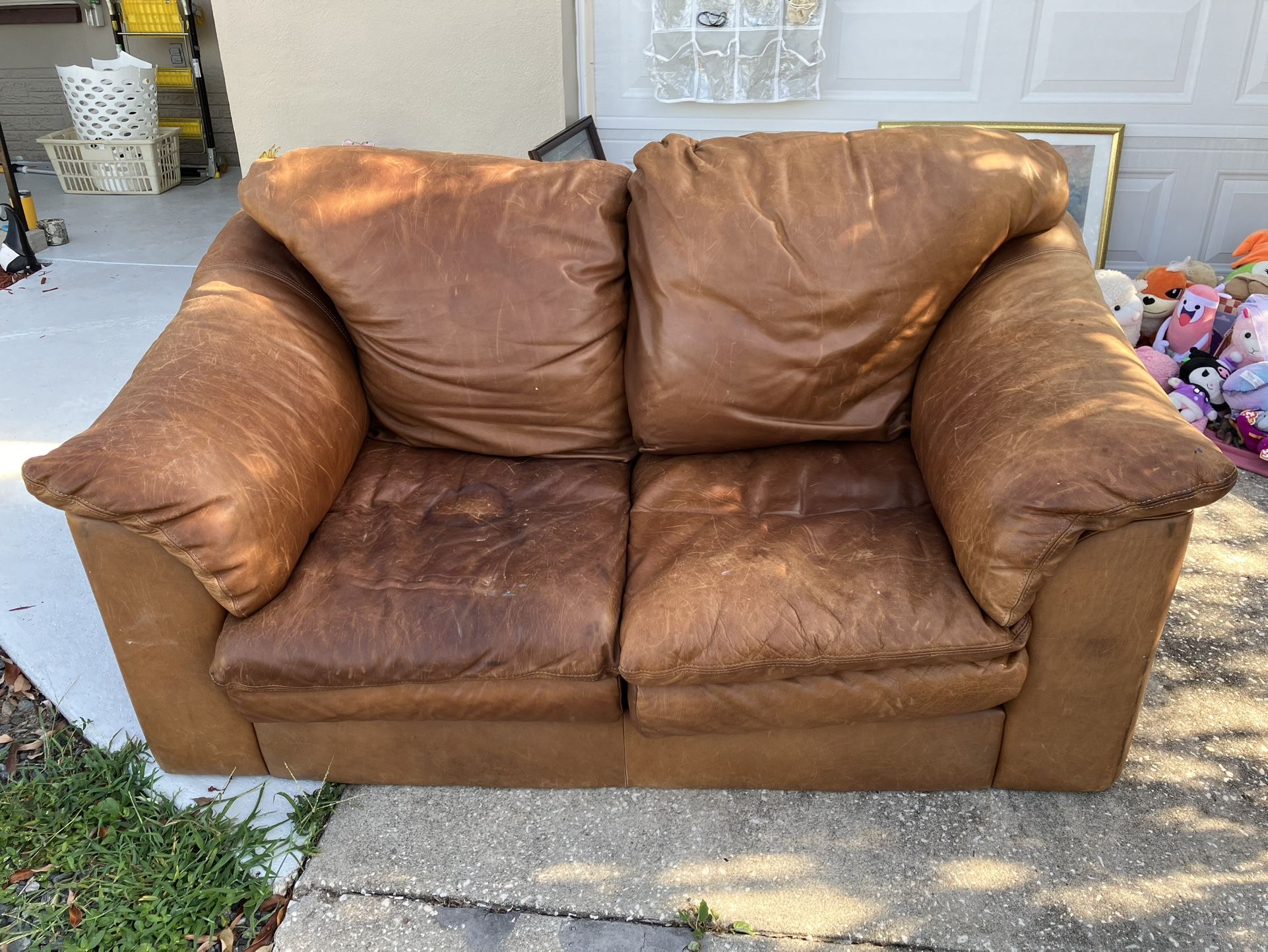 Leather Loveseat Couch