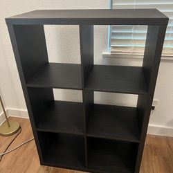 Black 6 Square Shelf 