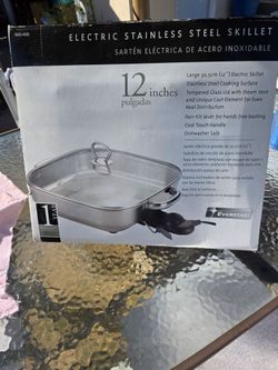 Electric Stainless Steel Skillet