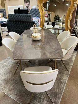 Sophisticated Glam Collection 7pc Dining set