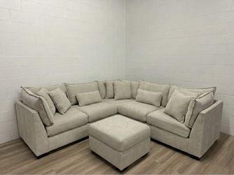 The Dawson Sectional Sofa (Ivory) — Delivery Available! 