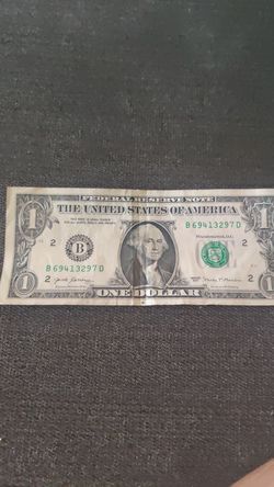 Cool serial number $1 bill almost complete ladder