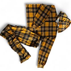 Yellow And Black Matching Set