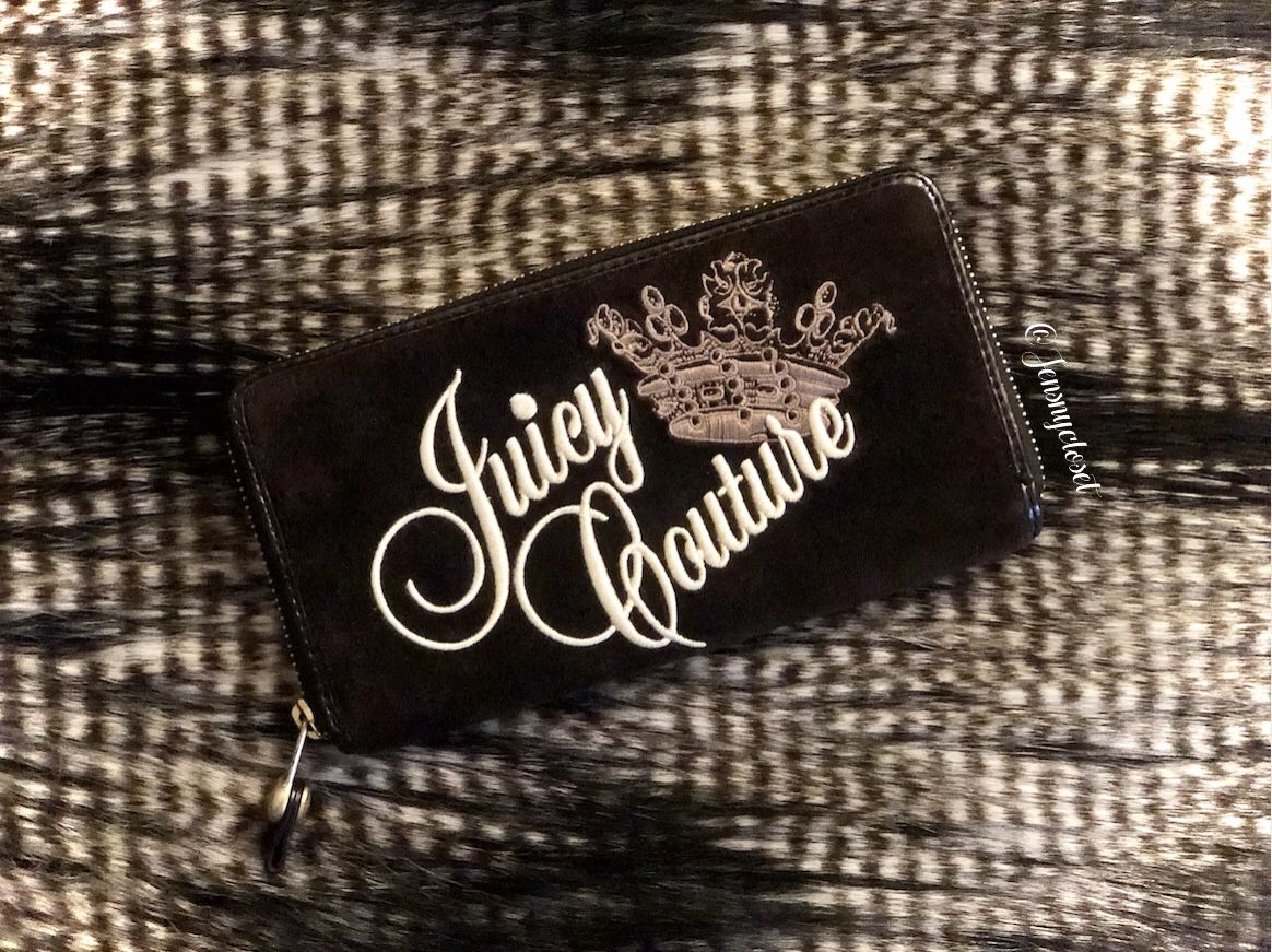 Juicy Couture Velvet Brown Vintage Crown Wallet