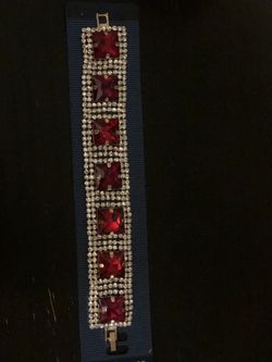 Ruby color stones bracelet