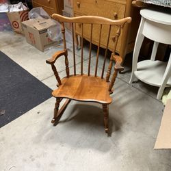 Adorable Solid Maple Children Rocking Chair: Vintage ‘90s
