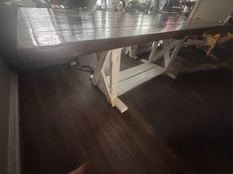 🌿 Gorgeous 7ft Farmhouse Dining Table + Matching Bench (Seats 6-8)