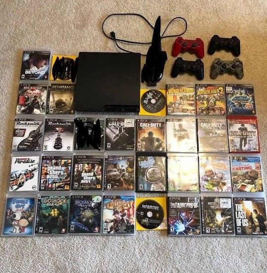 Ps4 pro with all the games in two controller cleaning out my garage my son's dont use it