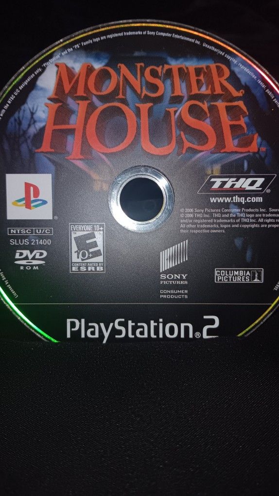 Monster House Ps2 Game Disc