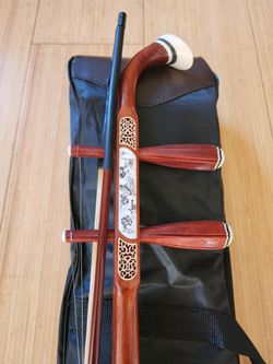 Erhu Chinese Violin Fiddle w Bow & Softcase Nice Set