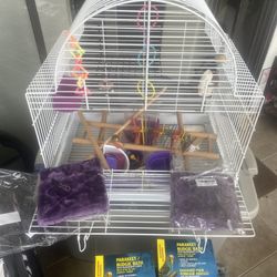 Bird Cage filled with 20 bird accessories “21x24” (at highest point)