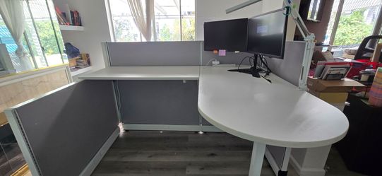 Commercial L-Shaped Office Cubicle Workstation