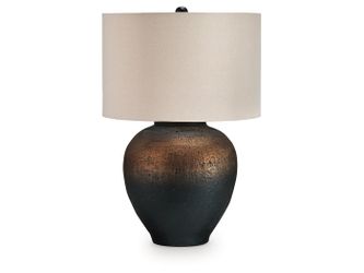 Newgerhard Brown/Black Metal Table Lamp (1/CN)