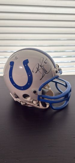 Indianapolis Colts Mini Helmet Signed by Reggie Wayne, Marvin Harrison, Daniel Muir
