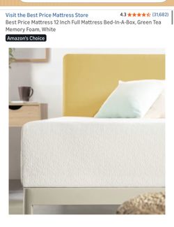 Green Tea Memory Foam (new) 12 Inch Queen Mattress