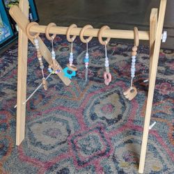 Wood Wooden Toy Bar Arch Gym 
