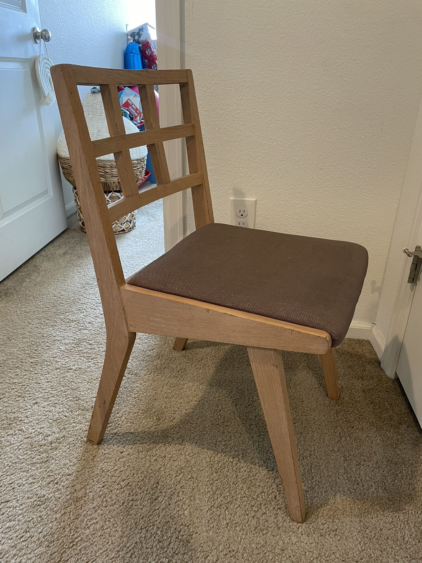 Mid Century Modern Indiana Chair Company Blonde Wood Chair MCM Vintage