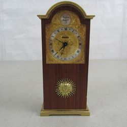 Swiza Tempus Fugit Vtg. Mini Mechanical Grand Father Clock Working


