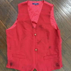 Red Distressed Vest