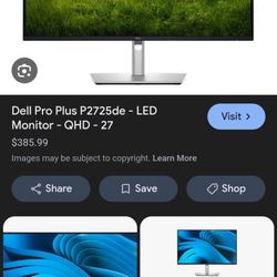Dell Pro 27 Inch L.E.D.Monitors 