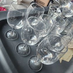 Glass champagne, cocktail, tea cup