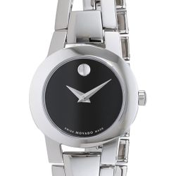 Brand New Movado Amorosa Women’s Black Dial Bracelet Watch 0604759