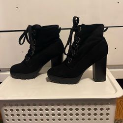 Black Lace Up Boots
