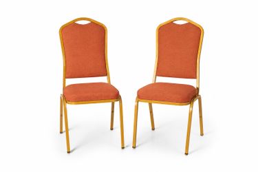 Banquet Chairs – Gold Frame with Upholstered Seat