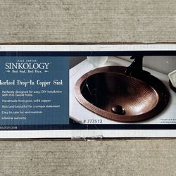 Sinkology Rutherford Copper 17-in Drop-in Antique Copper Bathroom Sink