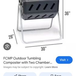 Tumbling Composter with Two Chambers for Efficient Batch Composting