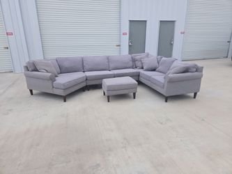 Havertys gray sectional couch