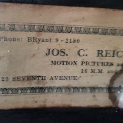 Antique -  Motion Picture  Film Screen 1930's Carry Case  4x4x4ft