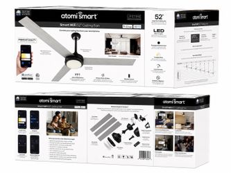Atomi Smart WiFi 52” Ceiling Fan – Brand New in Box