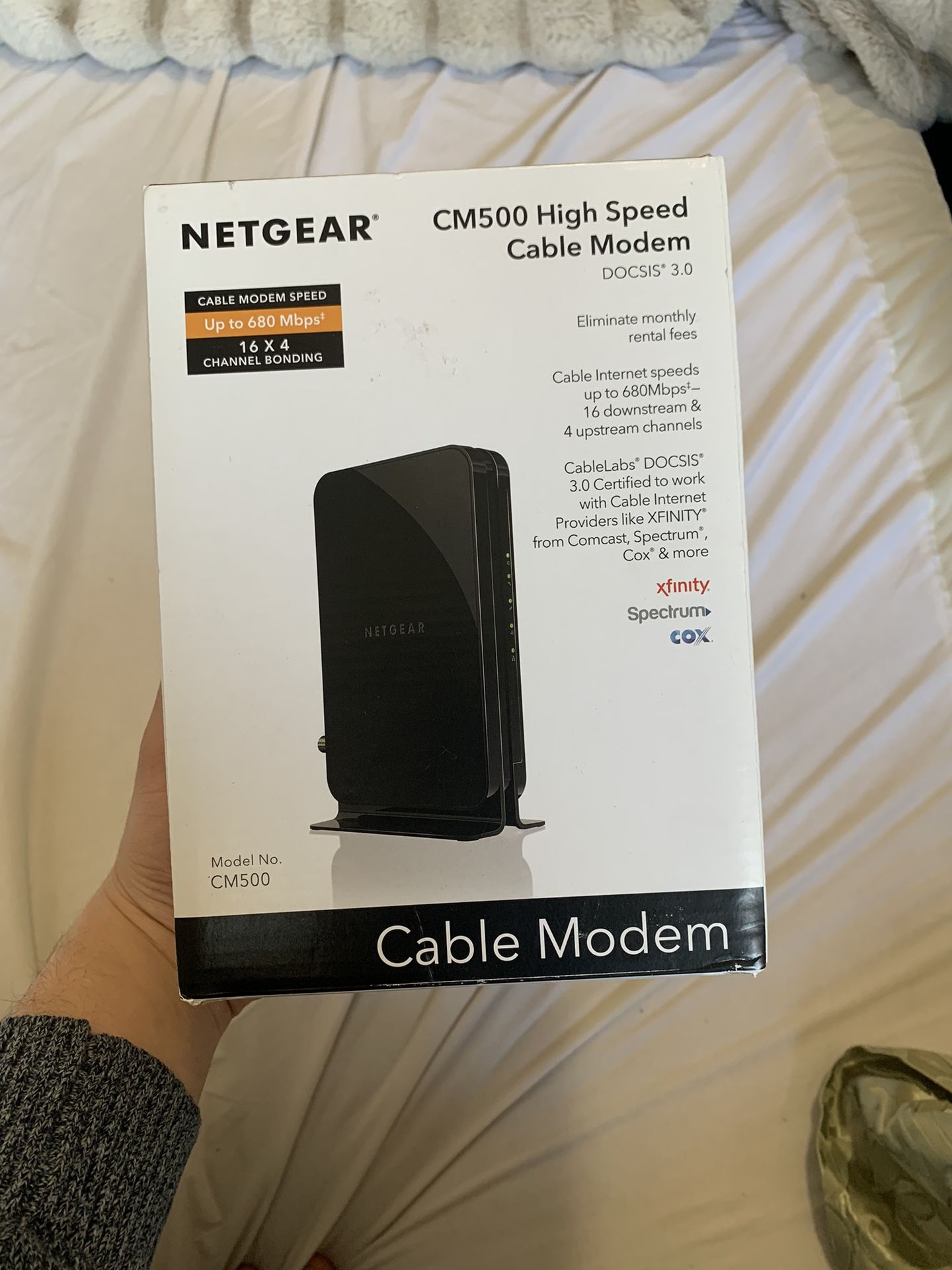 NETGEAR CM500 DOCSIS 3.0 Cable Modem Max Download Speeds of 686mbps