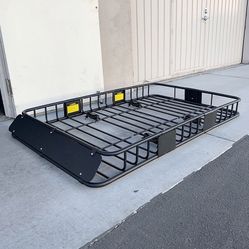 (New in box) $145 Universal Roof Rack 64x39 Inch Car Top Cargo Basket Carrier Extension Luggage Holder 150lbs Max 