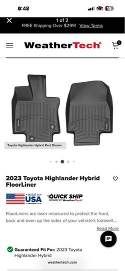 Highlander Weather tech floor mats